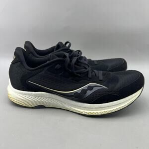 Saucony Freedom 4 Running Shoes Women Size 8.5 Black White Comfort Low Sneakers
